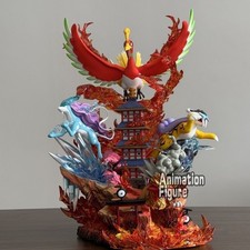 38cm Pokemon Action Figure  Suicune Entei Raikou Ho-Oh Large PVC Model Toy Gift picture