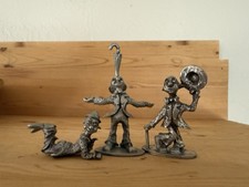 Vintage Spooniques Pewter Clown Figurines Lot of 3 Umbrella Cane S756 S759 S760⁠ picture
