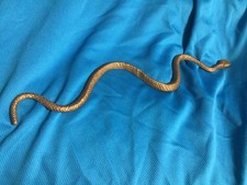 Vtg Art Deco Cast Brass Snake Form Serpentine Art Sculpture / Cleopatra Egyptian picture