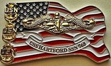 USS Hartford SSN-768 US Navy submarine CPO Chiefs challenge coin picture