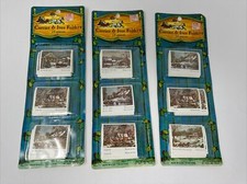 3 Packages Currier & Ives Christmas Gift Tag Folders w/ Strings Vintage NOS picture