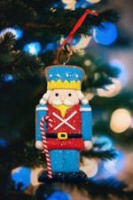 Christmas Ornament - Gingerbread Blue Soldier. Wizardi Festive Decoration F07... picture