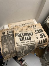 Lot Of President Kennedy Newspapers 1963 Daily News New York Times Newsday picture