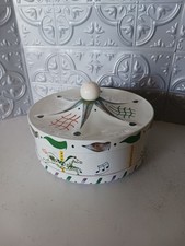 Vintage GUILDCRAFT New York Carousel Decorative Large Biscuit Cookie Tin Can picture