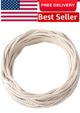 50 Ft Roll 1/4 Round Cotton Wicks Burner for Oil Lamp Lampberger Lamp Lantern picture