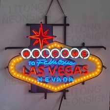 US STOCK Welcome To Las Vgeas Neon Sign 24