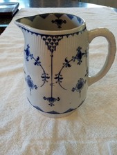 Vintage Furnivals Limited Blue Denmark Ceramic Pitcher Made in England picture