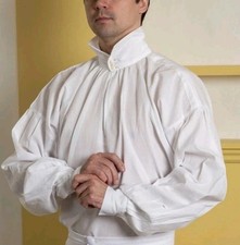 18th Century  White cotton shirt British Revolutionary War uniform accessories picture
