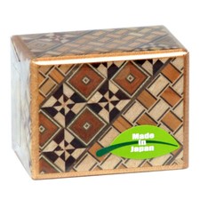 Japanese Yosegi Puzzle Box Wooden Magic Trick Box 5 Steps HK-103 Made in Japan picture