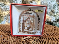 Vintage Father Flanagan's Ornament in Box 24k Gold Finish Brass Boy's Town picture