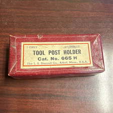 L.S. Starrett Tool Post Holder Catalog No. 665H w/ Original Box picture