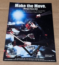 Morgan Rose of Sevendust - Vater Percussion - 2001 Print Advertisement picture