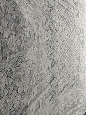 Beige machine made lace tablecloth 55 X 73 picture