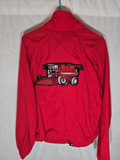 Vtg IH International Harvester CASE 2166 COMBINE Windbreaker Jacket size L picture