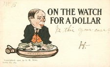 Ingersoll Advertising Postcard Antique 1906 On the Watch for a Dollar N picture