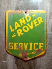 Vintage Land Rover Service Porcelain Enamel Sign 7.5