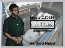 Lee Malvo signed/auto customize card Beltway Sniper Attack Very Rare LOOK picture
