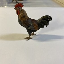 Original & Beautiful Antique Austrian Vienna Cold Painted Bronze of Rooster picture