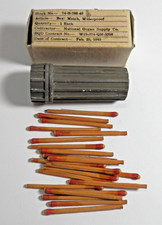 National Organ Supply Co WWII USGI Waterproof Matches Dated Feb.20 1945 with Box picture
