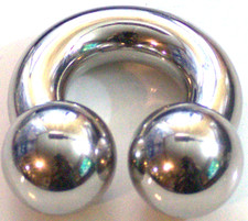 1- 00g 7/8 Big 19mm ball Ear Stretcher Hanger 316L Surgical Steel Horseshoe Sexy picture