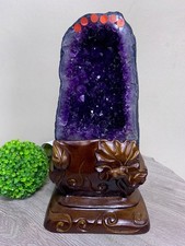 25.35LB Large Natural Amethyst Geode Cathedral Crystal Cluster Specimen Healing picture