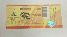 2006 TORINO OLYMPICS PASSION LIVES HERE OPENING CEREMONY TICKET & GIVEAWAY BAG picture