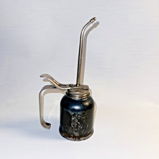 Vintage Thumb Trigger Pump Metal Oil Can picture