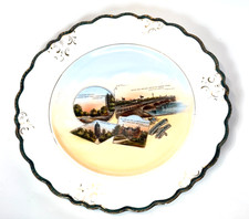 TOPEKA Picturesque KS KANSAS Antique Souvenir China TRINKET DISH PLATE picture