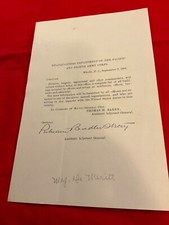 1579 HOPE DIAMOND NOTABLE US MAJOR PUTMAN STRONG SIGNED GENERAL ORDER MANILA PI picture