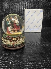 Princess House - Santa & Mrs. Clause Musical Snow Globe 688 NOS picture