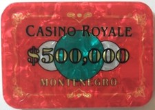 $500,000 JAMES BOND CASINO ROYALE POKER PLAQUE picture