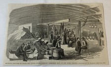1864 magazine engraving ~ RICHMOND REFUGEES ON US SANITARY COMMISSION BOAT picture