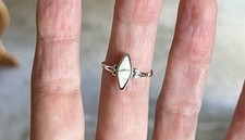 Sterling Silver White Buffalo Turquoise Ring 🤍🌹FaceHeight:12.8mm  Beautiful 🩵 picture