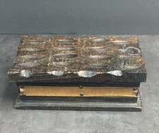 Rustic Wood Handcrafted Distressed Trinket Box with Lid, Decorative  Vintage  picture