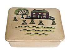 Vintage Metlox POPPYTRAIL PROVINCIAL Rooster Trinket or Cigarette Box picture