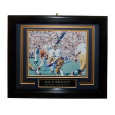 Joe Theismann Autographed Notre Dame Fighting Irish (White Jersey Horiz) Deluxe picture