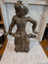 Vintage Spelter Statue Thai Woman dancing Alba Art 1947 picture