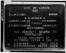 Photo:Hardin MT 1920 City Water Works Plaque Hardin City Water Works picture