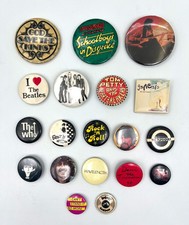 Vintage 80s/90s Rock Band Pins Pinbacks - Lot of  19 picture