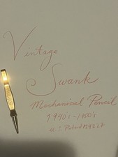 Vintage Gold Tone SWANK Pocket / Tie Or Money Clip Pencil 1940s - 1950s w/ Lead picture
