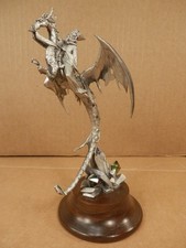 James Lane Casey Vintage 1987 Perth Pewter Dragon with Wizard Rider picture