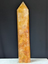 Golden Healer Tower Crystal Point Large Big Gemstone Chakra Reiki picture
