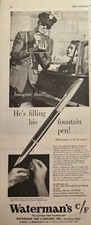 Vintage Print Ad 1955 Waterman Pen Co Inc Seymour Conn Cool Cop Interested Lady picture