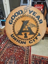 Antique Good Year UNION CITY, TN Painted Steel Sign Original  RARE Really Cool picture