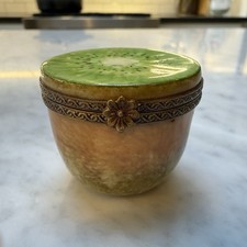 Limoges France Hand Painted Porcelain Kiwi Fruit Trinket Box Peint Main picture