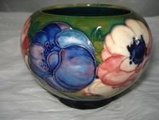 William Moorcroft Anemone Green Background 3.25