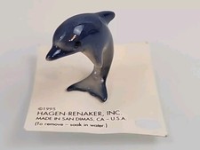Vintage 1995 Hagen Renaker Standing Miniature Dolphin Figurine 1.5” picture