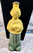 Vtg 1950s 60s Ceramic Sprinkle Plenty Chinese Man Laundry Ironing Green Yellow picture