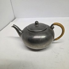 Vintage Kings Quality Pewter by Trinac Teapot Mid Century Crown ATC Mark picture