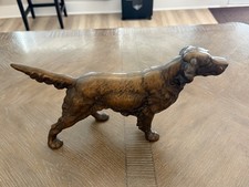 English setter doorstop, solid brass, not cast-iron. High quality brass or bronz picture